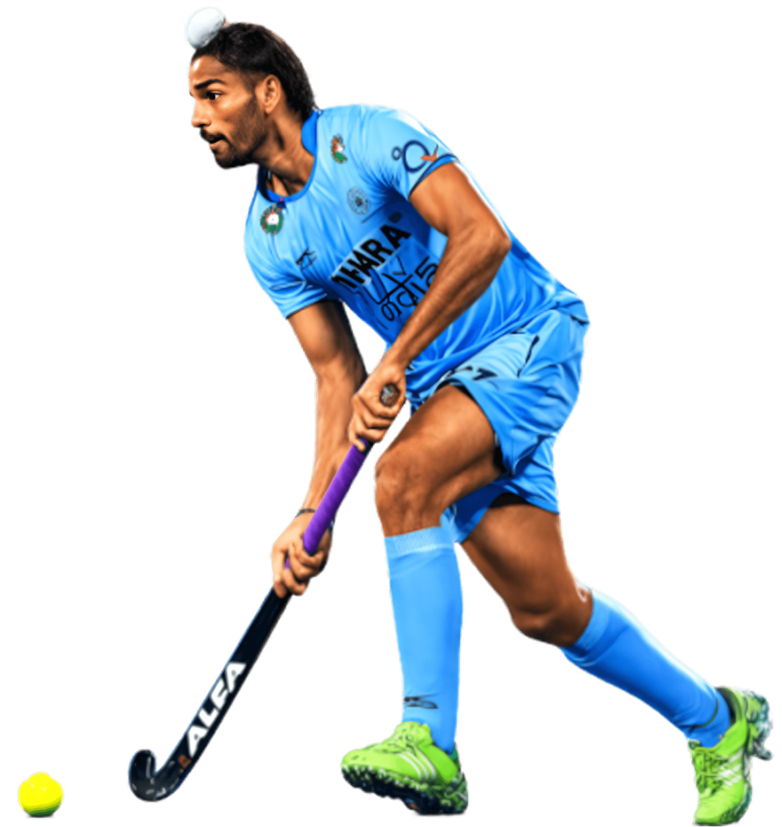 Indian hockey player in action
